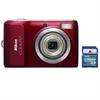 Nikon COOLPIX L20 10 Megapixel Digital Camera (Red) with Free Kingston 2GB Secure Digital (SD) Card